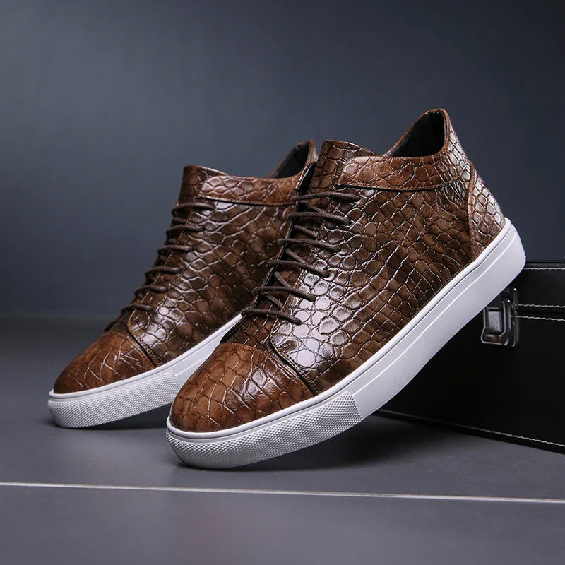 Montreal Croc-Embossed Sneakers