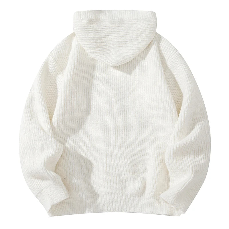 Montreal Hooded Wool Knit Cardigan