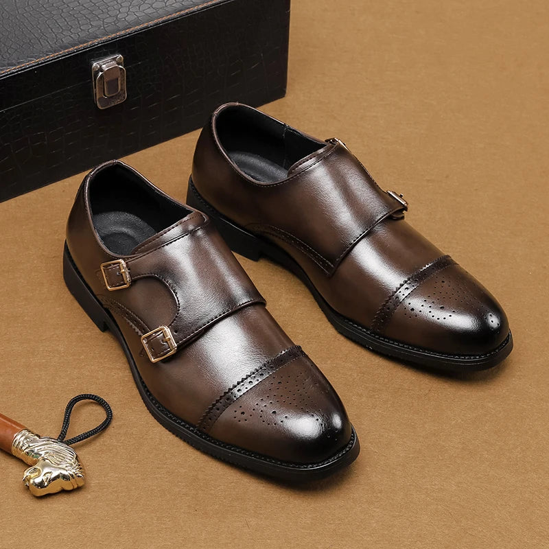 Henry Collins Leather Monk Shoe