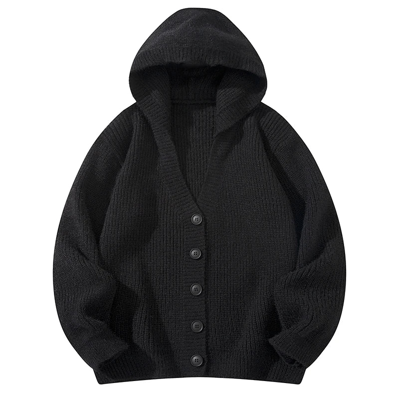 Montreal Hooded Wool Knit Cardigan