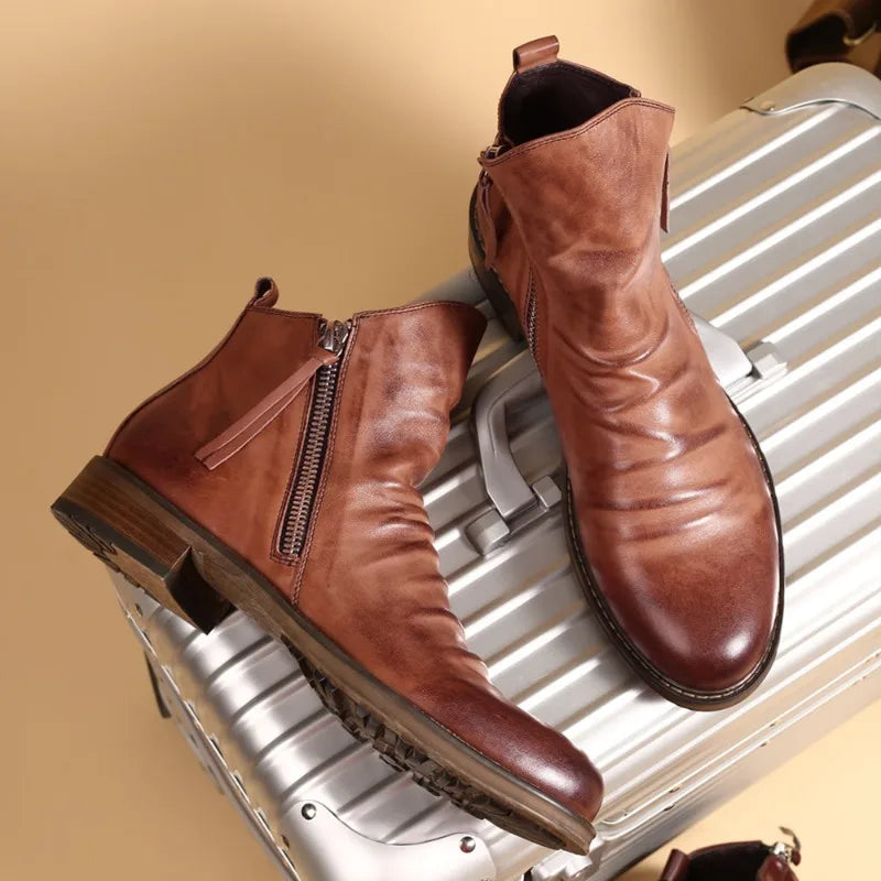 Ben Calvani Leather Chelsea Boots