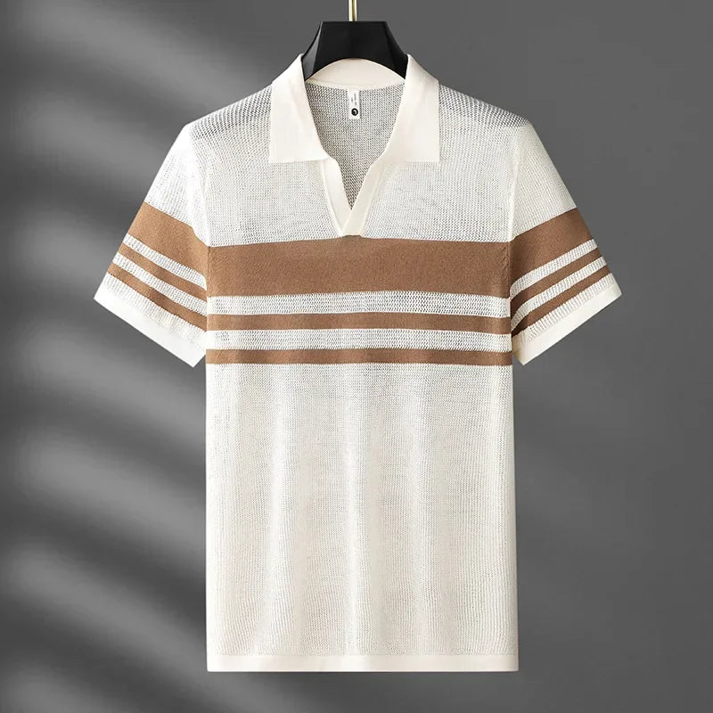 Logan Pierce Striped Polo Shirt