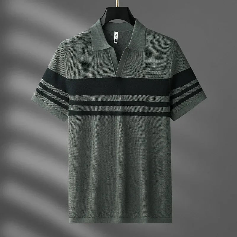 Logan Pierce Striped Polo Shirt