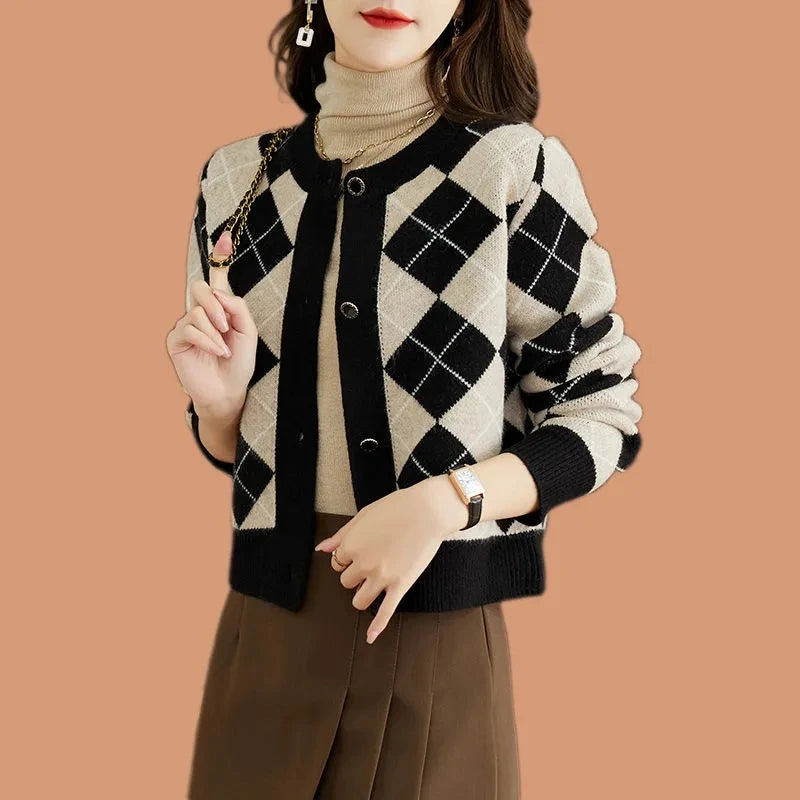Clara Woods Argyle Cardigan