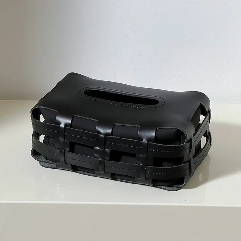 Cameron Leather Tissue Holder