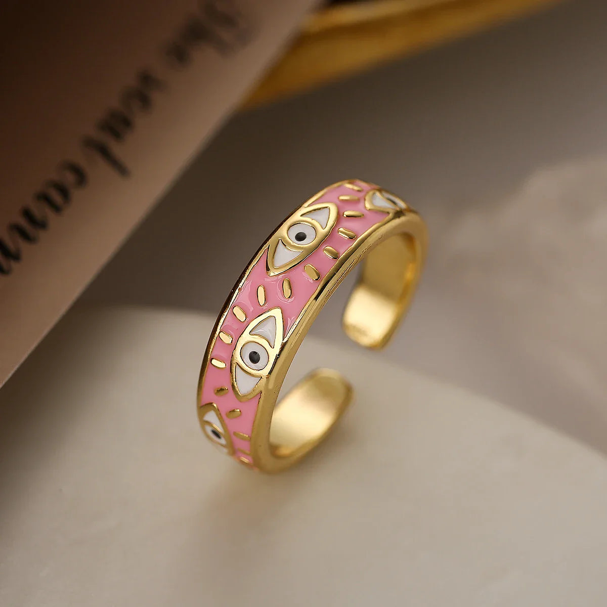 Parla Enamel Eye Ring