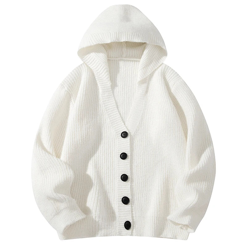 Montreal Hooded Wool Knit Cardigan