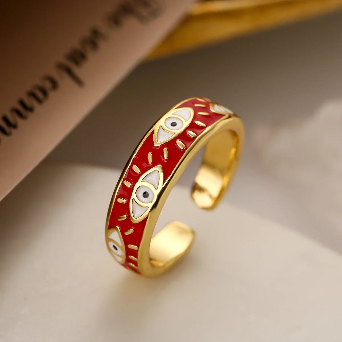 Parla Enamel Eye Ring