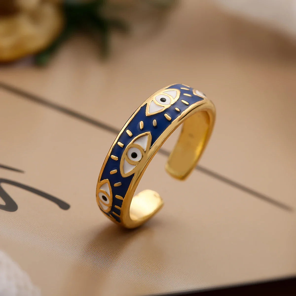 Parla Enamel Eye Ring