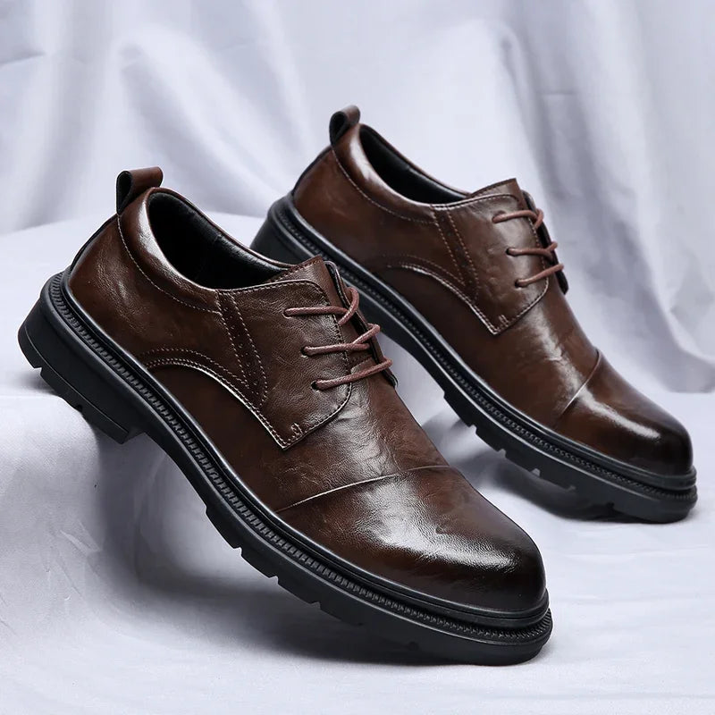 Henry Collins Leather Derby Shoes