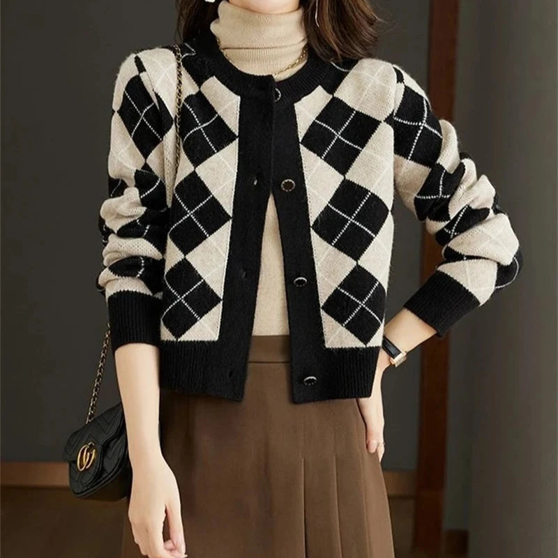 Clara Woods Argyle Cardigan
