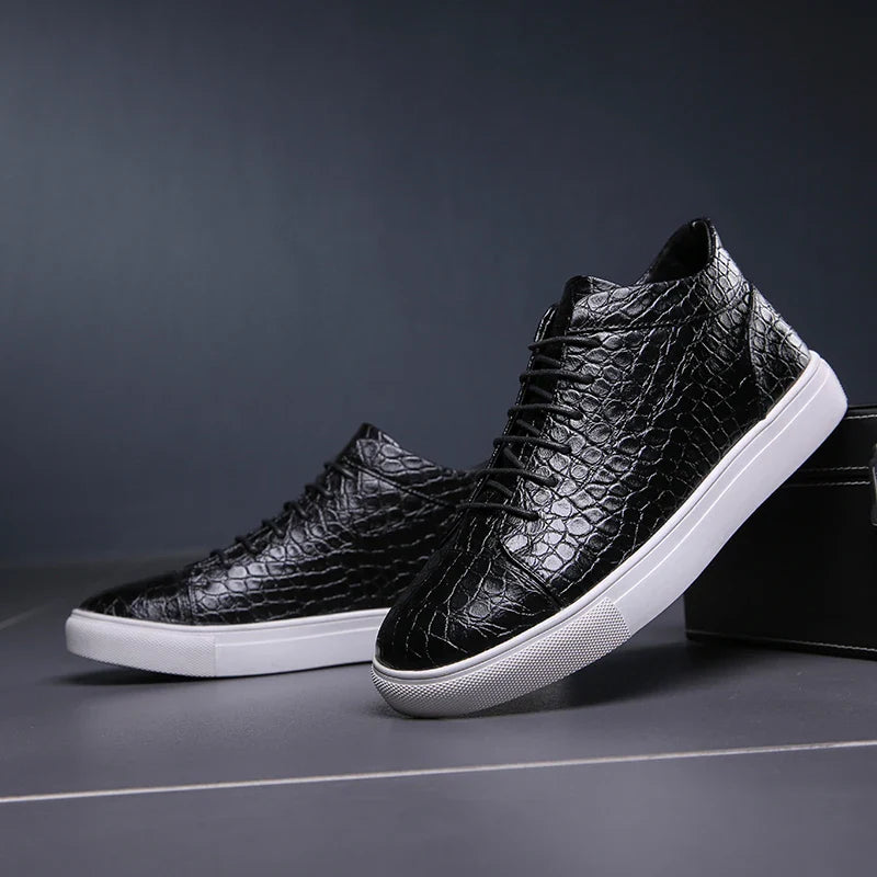 Montreal Croc-Embossed Sneakers