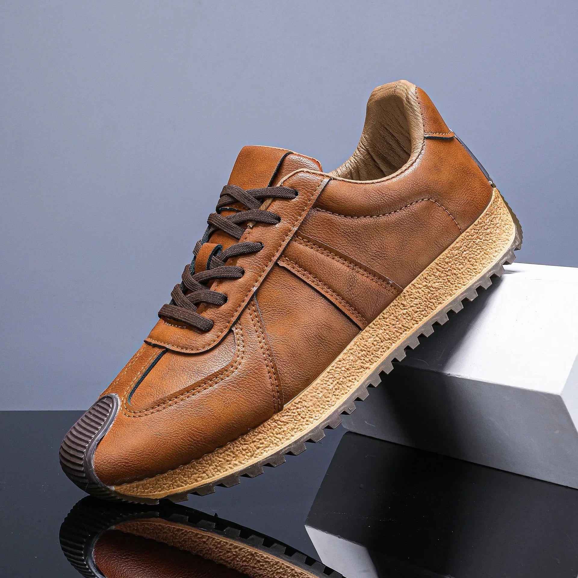 Jace Cole Leather Sneakers