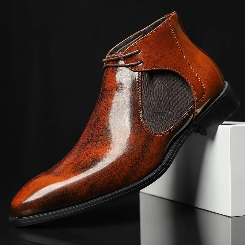Ethan Cole Leather Chelsea Boots