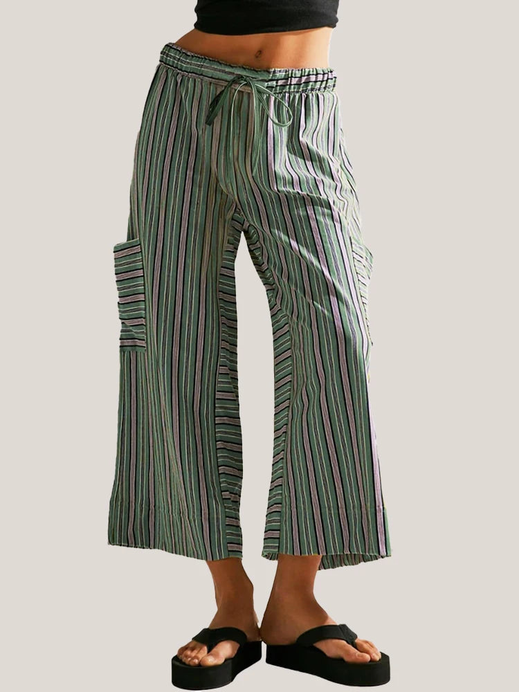 The Solara Stripe Wide Leg Pants