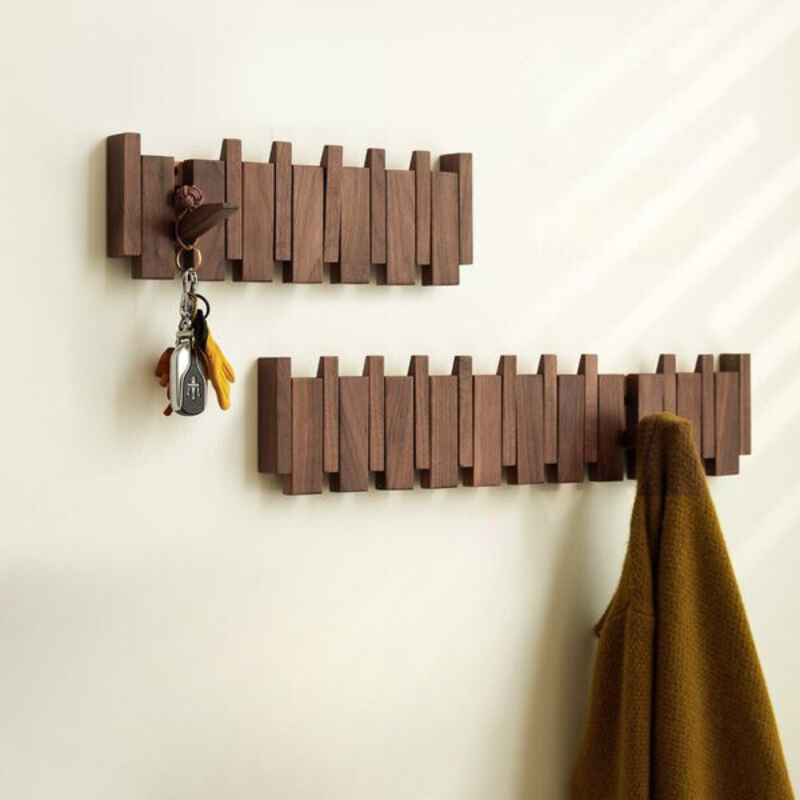 Artisan Wooden Piano Key Coat Rack