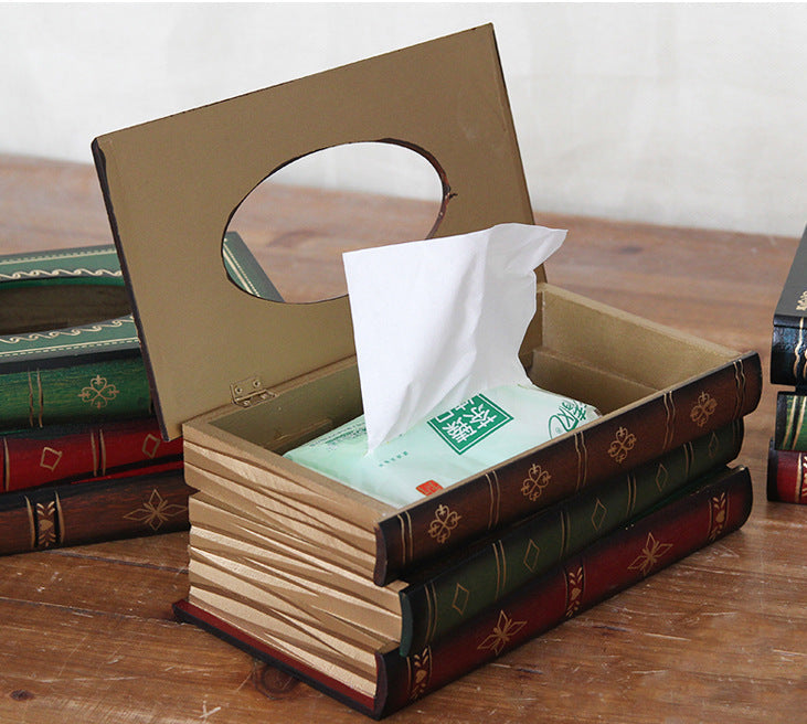 Retro Book Tissue Holder