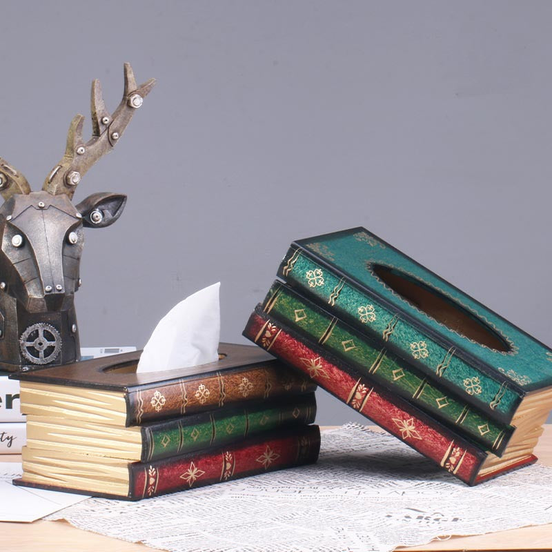 Retro Book Tissue Holder