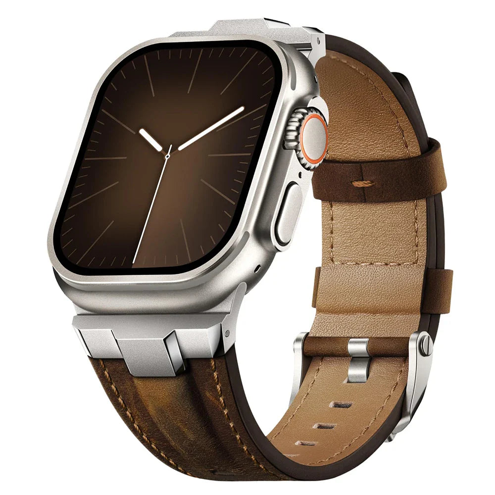 TitaniumStyle Leather Apple Watch Band