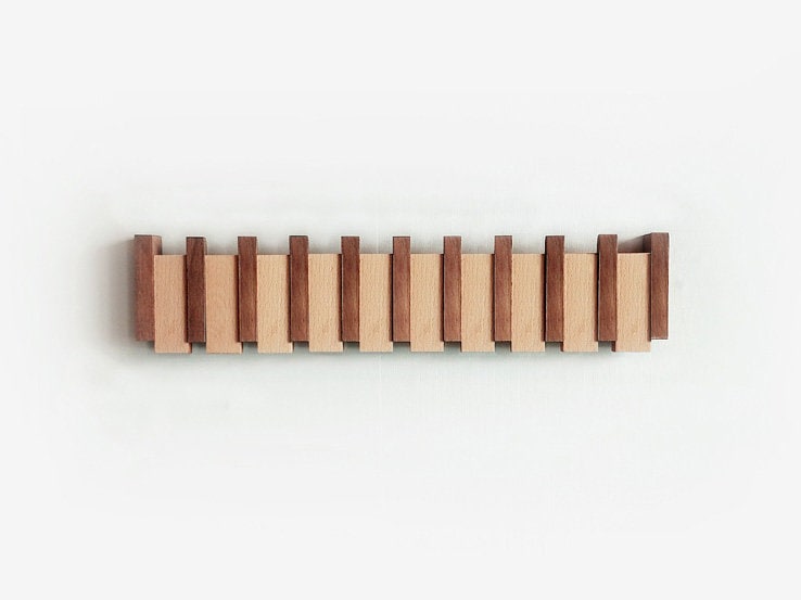 Artisan Wooden Piano Key Coat Rack
