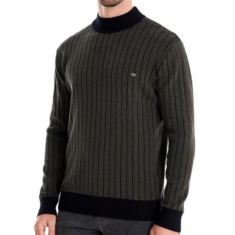 Ethan Cole Striped Cotton Sweater
