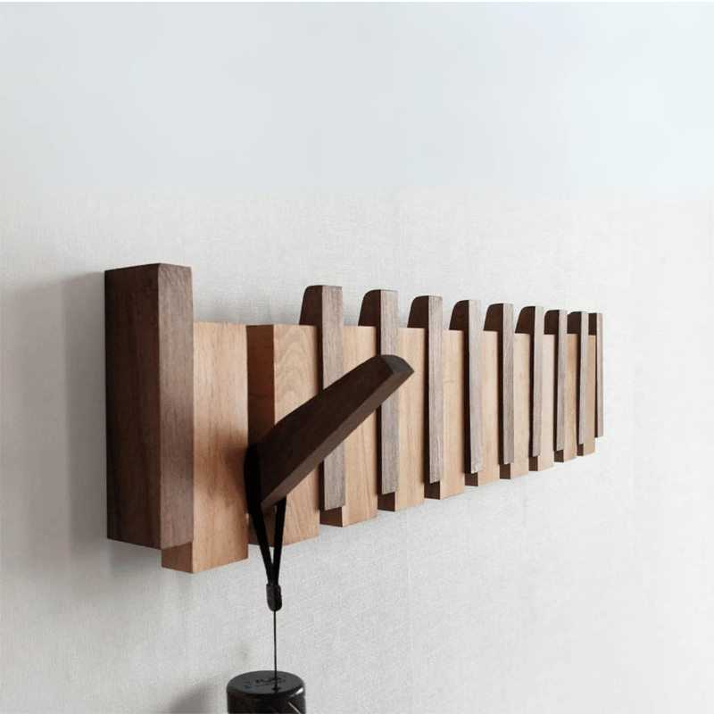 Artisan Wooden Piano Key Coat Rack