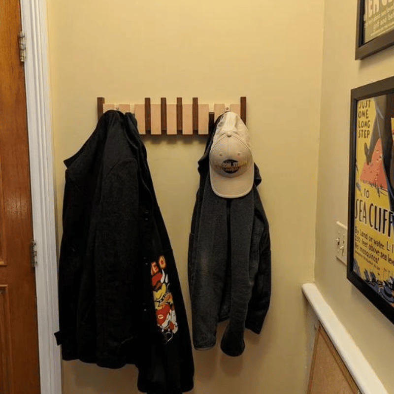 Artisan Wooden Piano Key Coat Rack