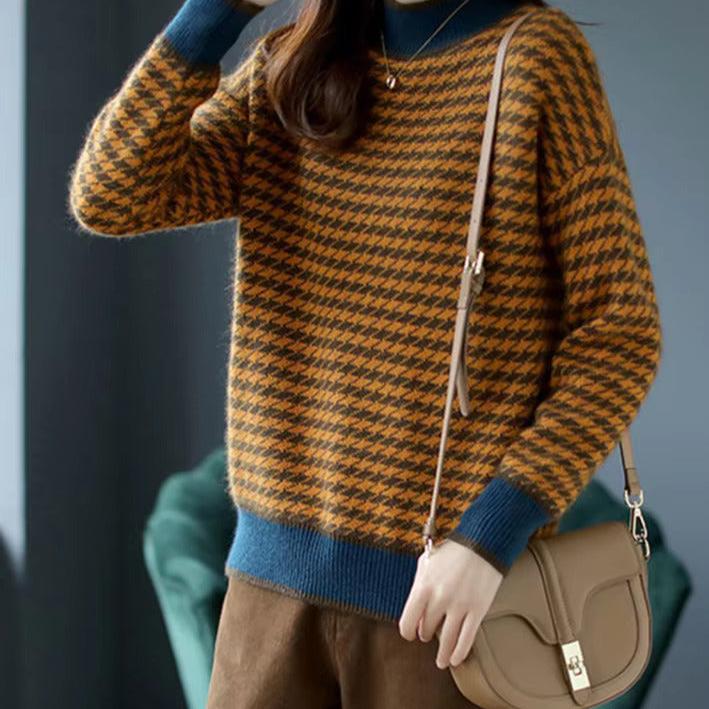 Montclair Houndstooth Wool Sweater