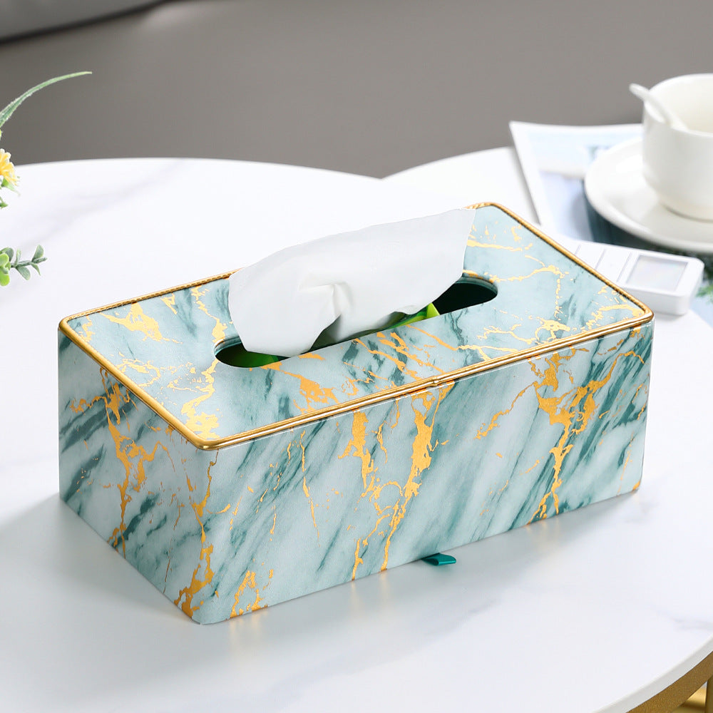 Craftsman Marble Tissue Box Holder