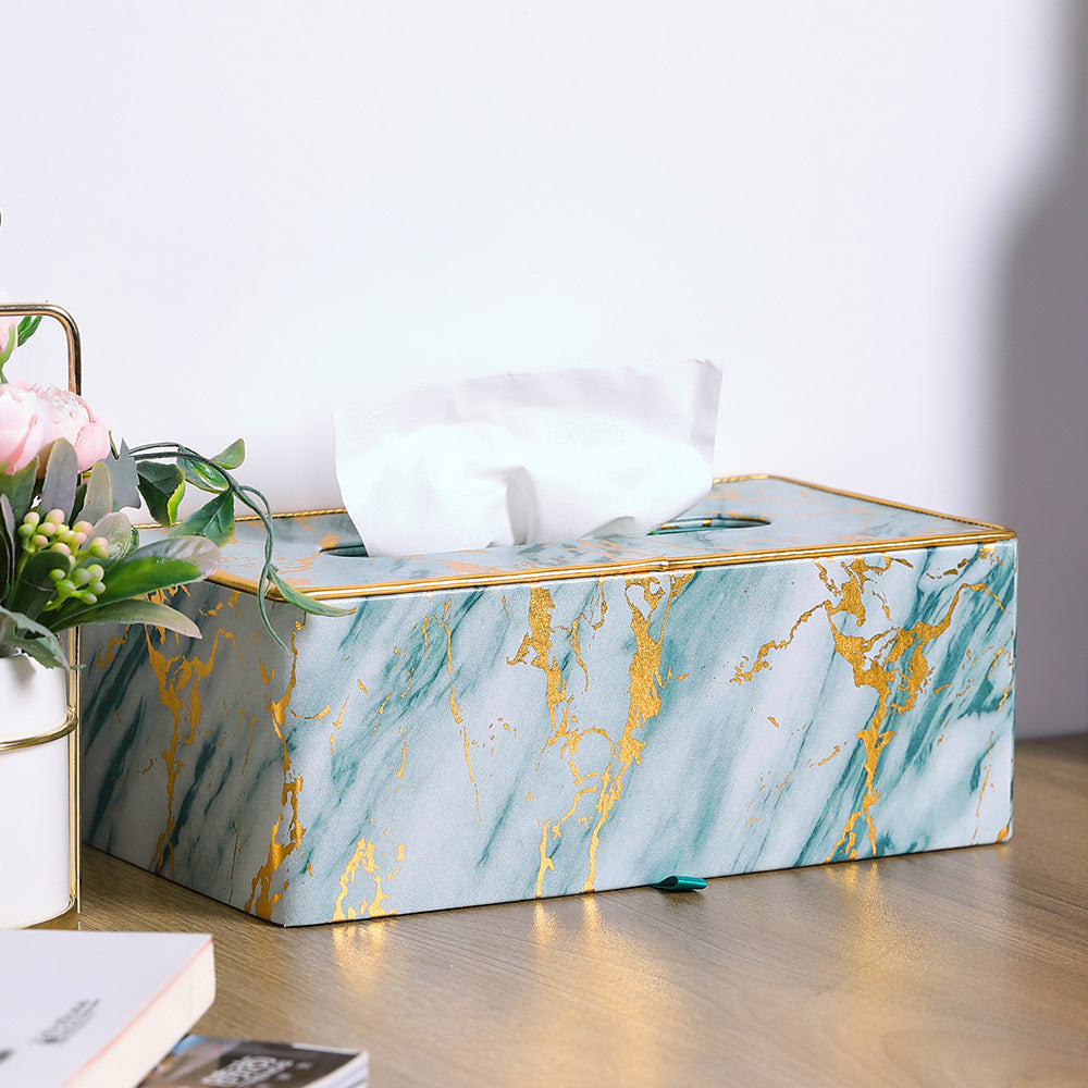 Craftsman Marble Tissue Box Holder