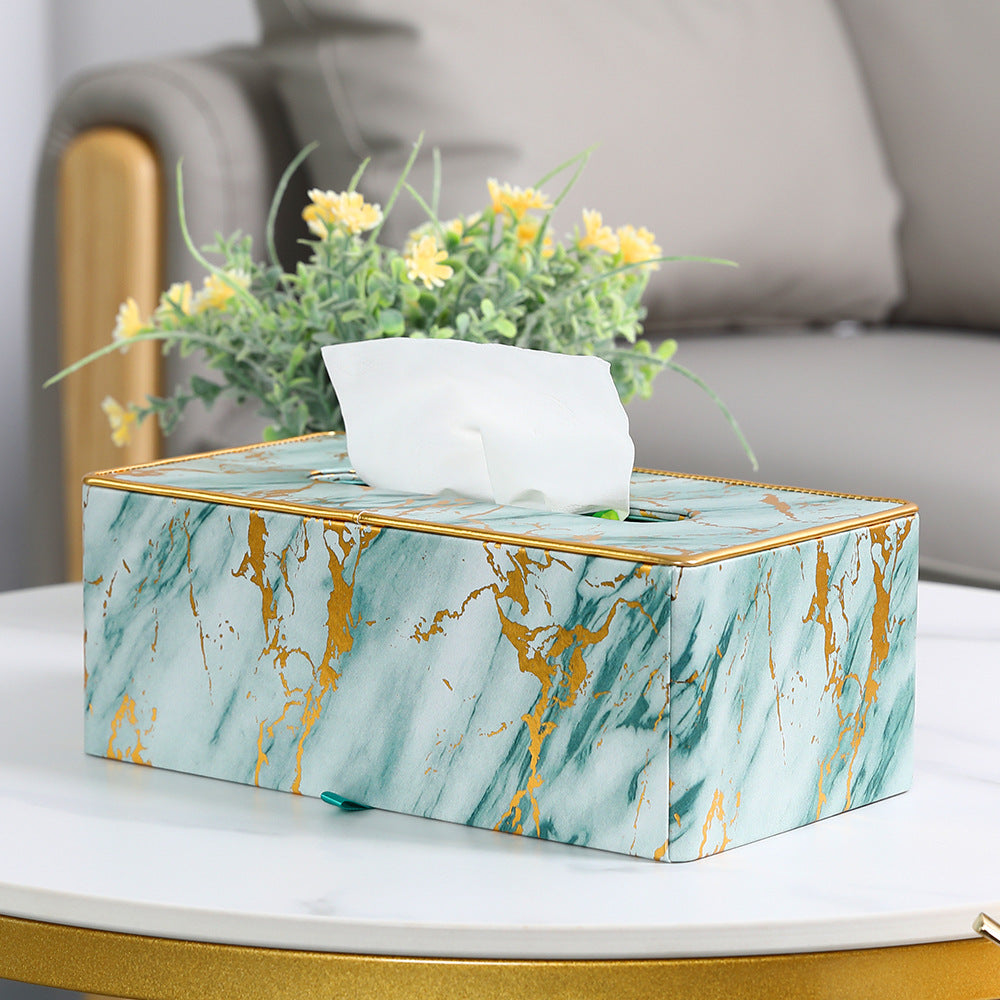 Craftsman Marble Tissue Box Holder