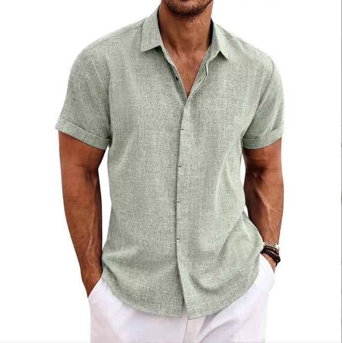 PIETRO Short Sleeve Linen Shirt