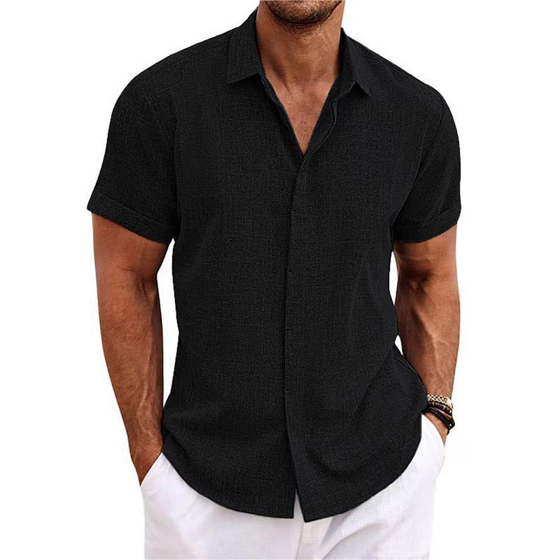 PIETRO Short Sleeve Linen Shirt