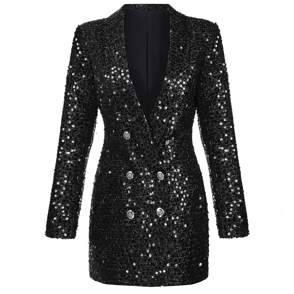 Sparkling Aine Glitter Blazer Dress