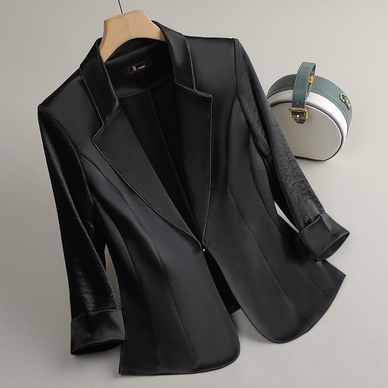 Jessica Woods Satin Blazer