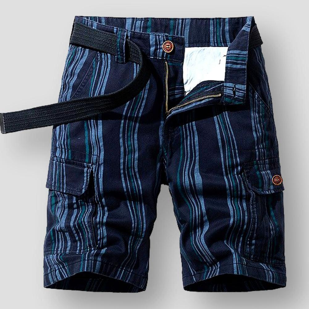 Moon Madrid Phoenix Modern Striped Cargo Shorts