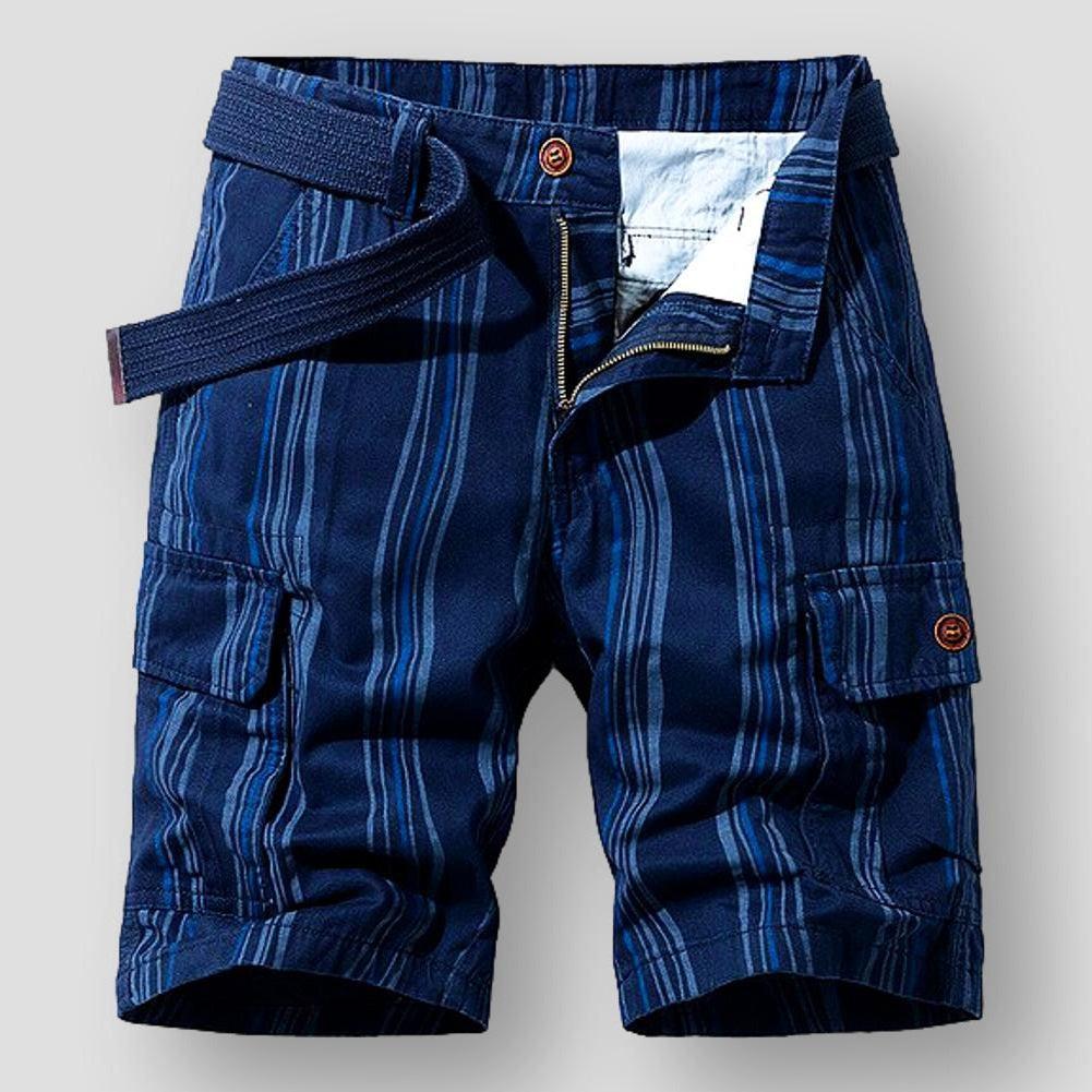 Moon Madrid Phoenix Modern Striped Cargo Shorts