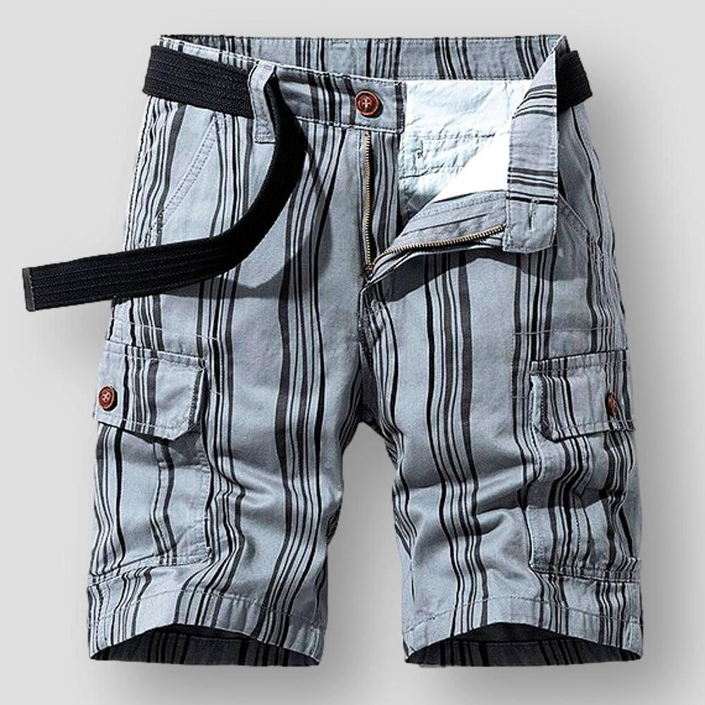 Moon Madrid Phoenix Modern Striped Cargo Shorts