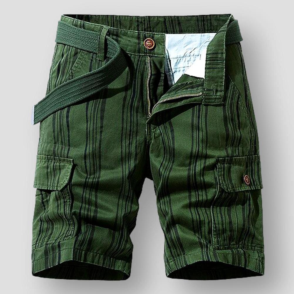 Moon Madrid Phoenix Modern Striped Cargo Shorts
