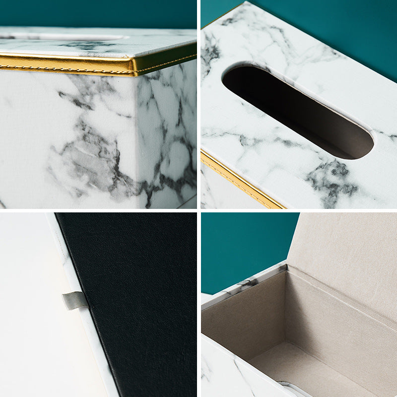 Craftsman Marble Tissue Box Holder