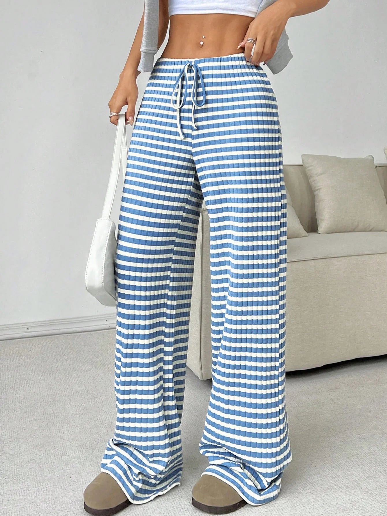 Clara Woods Striped Lounge Pants