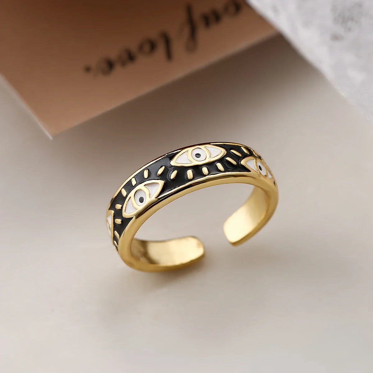Parla Enamel Eye Ring