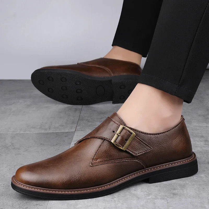 Marc Don Leather Monk Shoes