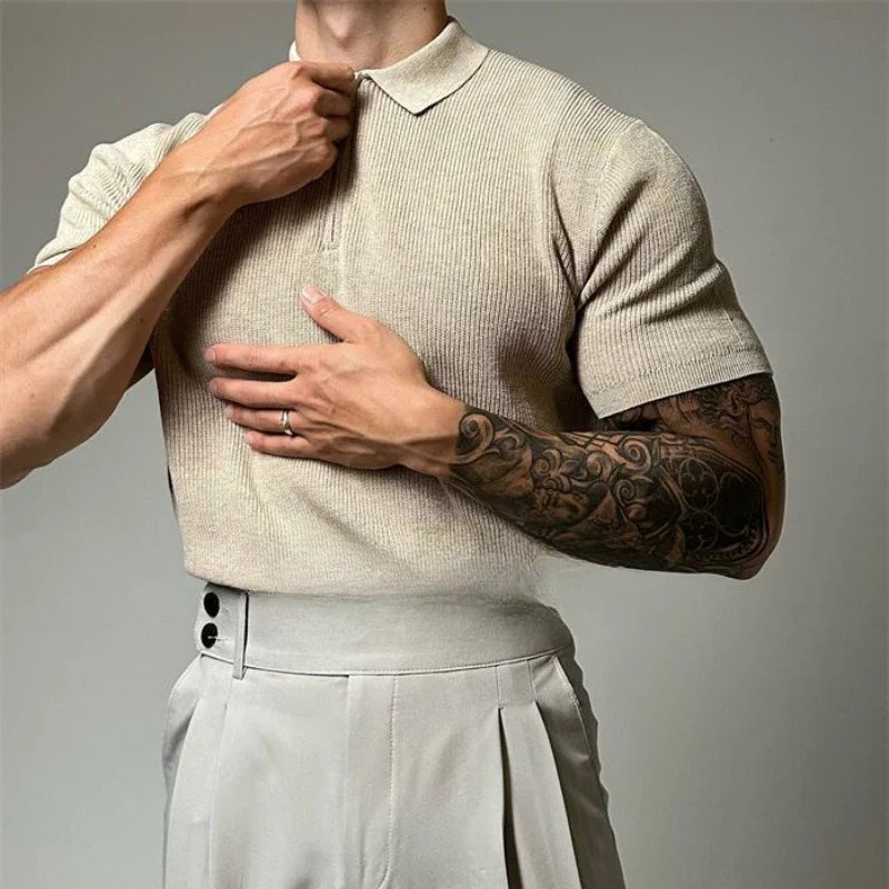 Ethan Cole Knit Polo Shirt