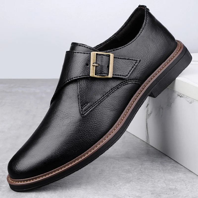 Marc Don Leather Monk Shoes