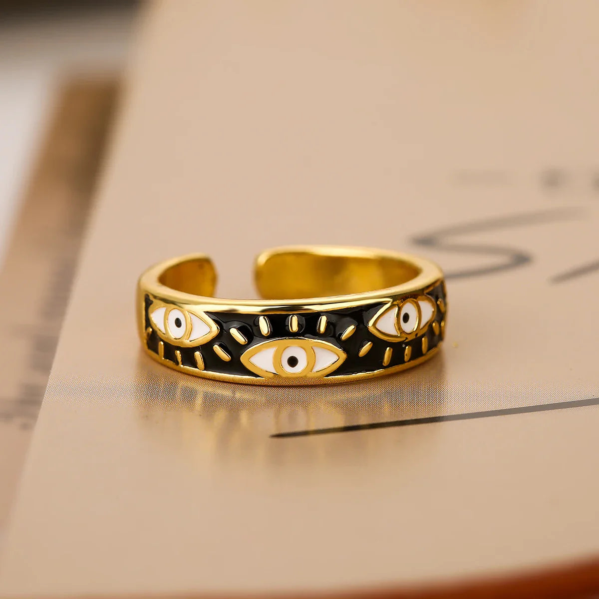 Parla Enamel Eye Ring