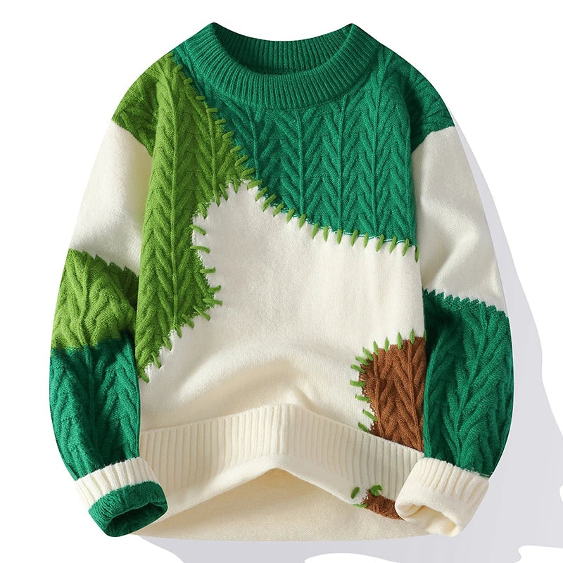 Montreal Patchwork Wool Sweater