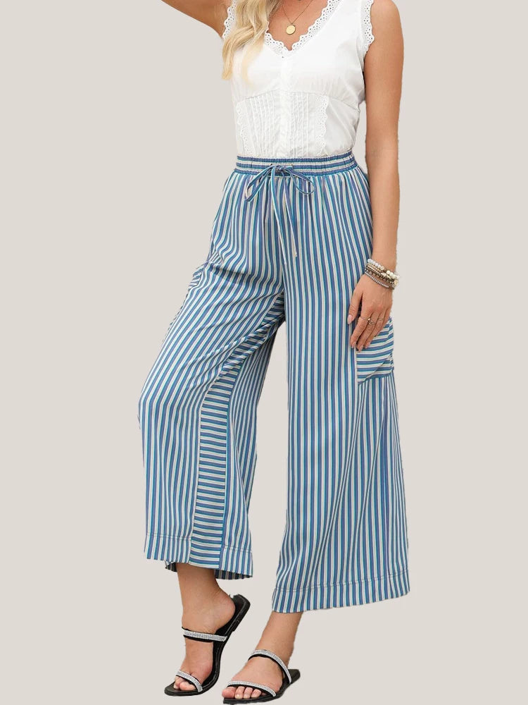 The Solara Stripe Wide Leg Pants