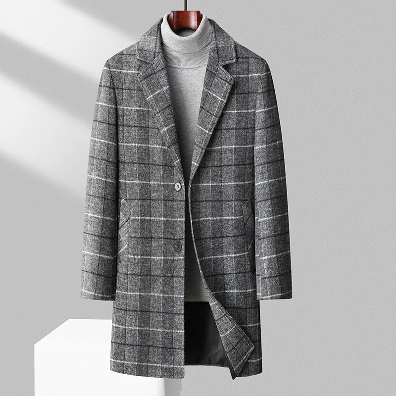 Richmond Plaid Wool Overcoat