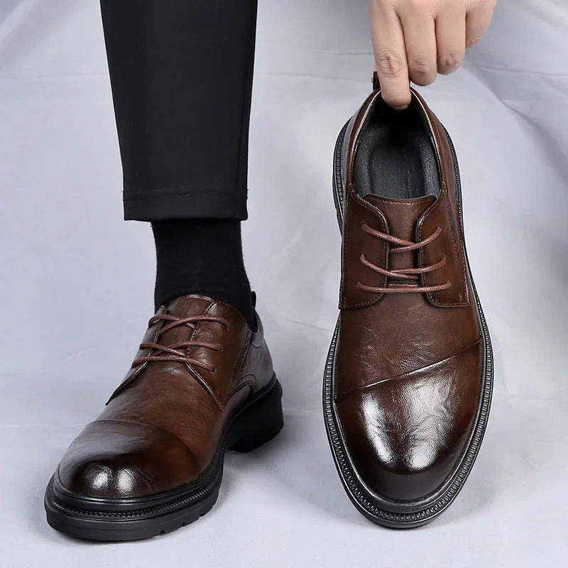 Henry Collins Leather Derby Shoes